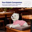 FUAMEY Dog Fleece Vest for Small Dogs,Warm Stretchy Dog Sweatshirts Pullover with Leash Hole Dogs Sweater Soft Pet Turtleneck Cozy Pet Vest Lightweight Sleeveless Pink XS