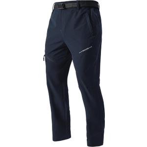 Men's Lightweight Hiking Pants Quick-Dry Waterproof Outdoor Cargo Pants with Stretchable Waist (Large, Blue03)