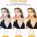 Clip on Ring Light, Kimwood Rechargeable 60 LED Selfie Ring Light for Phone, Laptop, Tablet (3 Models, 5 Level Brightness)