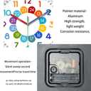2 x XFM Silent Kids Wall Clock 8 Inch Non Ticking Battery Operated Kids Teaching Clock Colorful Analog Learning Clock Decorative for Kids Room Classroom School