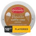 3 x Community Coffee Vanilla Waffle Cone Ice Cream Flavored, 10 Count Coffee Pods, Compatible with Keurig 2.0 K-cup Brewers, 10 Count (Pack of 1)