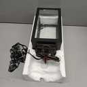 11'' Dusk to Dawn Outdoor Pendant Light, Modern Outside Chandelier Outdoor Hanging Lantern Light, Matte Black with Clear Glass, Exterior Pendant Lighting Fixture for Porch, Yard, Gazebo, 1Pack (Small)