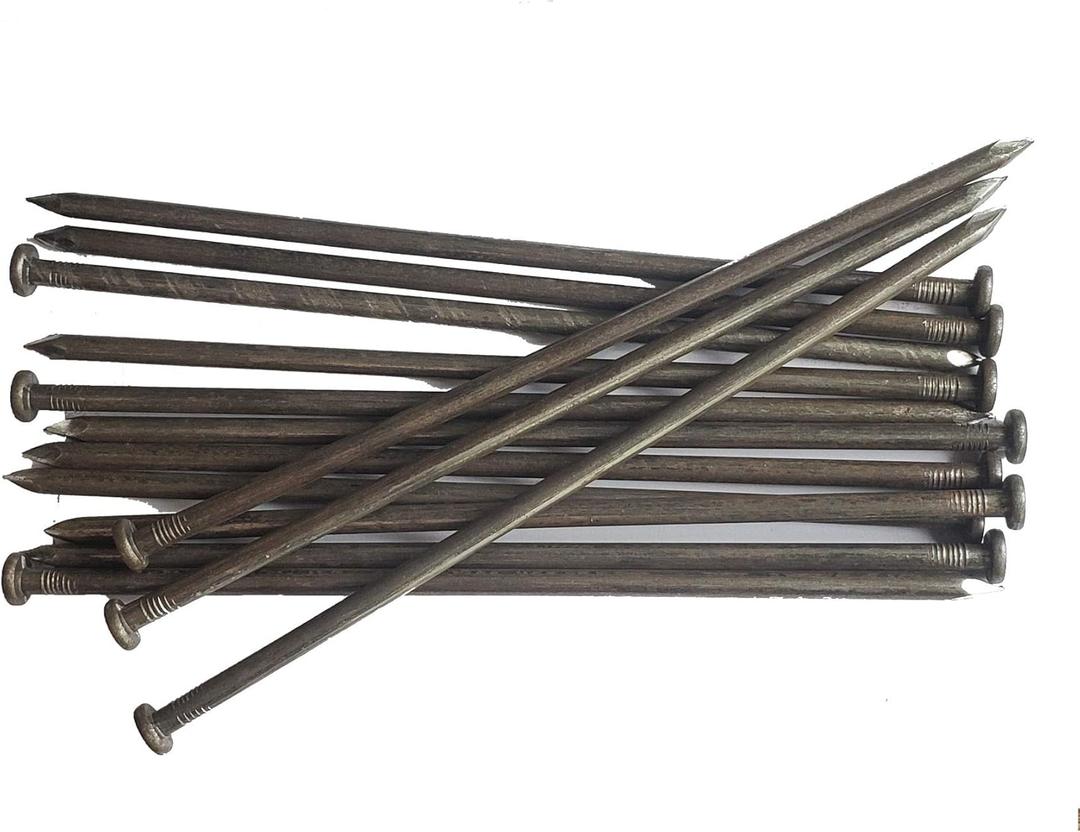 Landscape Stakes Metal Landscape Edging Anchoring Spikes, 10-Inch Length 50 Count, for Artificial Turf Stakes, Paver Edging, Weed Barrier, Timber, Carpentry, Tent and More