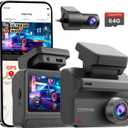 DDPAI Dash Cam Front and Rear, 4K+1080P Car On-Dash Mounted Cameras, Dashcam Included 64GB Card, Built-in 5G WiFi 6, GPS, 3'' IPS, AI ISP Night Vision, 48H Parking Mode, Loop Recording, ADAS, Z50 Pro