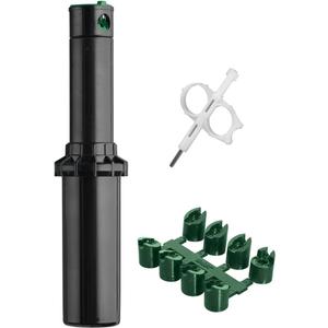 Orbit 55662 Voyager II Professional 4" Adjustable Pop-Up Gear Drive Rotor Sprinkler Spray Head, 40 to 360 Pattern, 25' - 52' Spray Distance (Ten Bonus nozzles Included),Black (1-Pack)