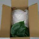 Mkono Fake Plants in Pot, 17" Potted Artificial Plants for Home Decor Indoor Faux Green Leaf Plant with Modern White Planter for Desk Shelf Office Room Decoration (White, Large)