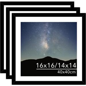 JCJMY Picture Frame Black 40 x 40cm Diamond Art Painting, Black