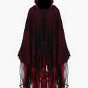 Brand: Geyoga Geyoga Halloween Grim Reaper Costume Halloween Scary Cloak Witch Costume Hooded Cape for Adult Cosplay Props, L
