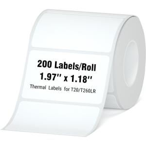 3 x HPRT Thermal Labels, 1.97" x 1.18"(50x30 mm) Waterproof Sticker Paper, Thermal Tape for HPRT T20/T260LR Label Maker, Compatible with Rollo, Phomemo, iDPRT & MUNBYN, 200 Labels/Roll