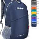 ZOMAKE Lightweight Packable Backpack 20L, Foldable Backpacks Small Daypack for Hiking Water Resistant Day Bag for Travel (Navy Blue)
