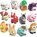 Tub Works Barnyard Mold Free Bath Toys, 12 Pack | Sealed, No Hole Bath Toys Design Keeps Moisture Out | Soft, Squeezable & Float on Water | Farm Animals Baby & Toddler Bathtub Toys | Baby Pool Toys