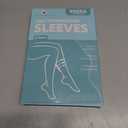 BSERA Calf Compression Sleeve Women, 2 Pairs 15-20mmHg Calf Support Footless Compression Socks Stockings for Shin Splints, Varicose Veins, Recovery (Nude/Skin, Medium)