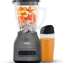 Oster Easy-to-Clean Blender with Dishwasher-Safe Glass Jar with a 20 oz. Blend-n-Go Cup: 700W, 8 Speeds, Smoothie Blender