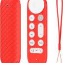 LEFXMOPHY Cover for Google TV Streamer 4K 2024 Voice Remote Red Silicone Case Protective Skin (1 Pack)
