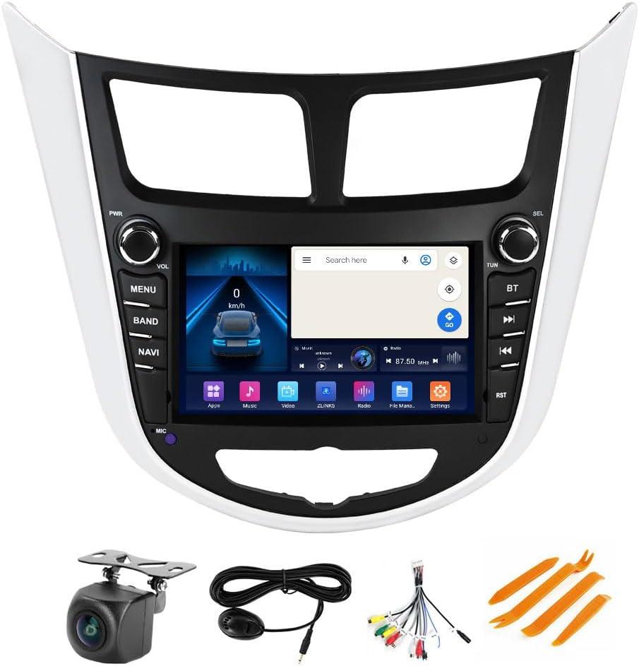Android Stereo Radio for Hyundai Accent 2012-2017, Biorunn 7 Inch GPS Navi Car-Play Android Auto Upgrade IPS WiFi Blue-Tooth RDS Head Unit 2GB RAM 64GB ROM