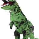 Inflatable Dinosaur Costume for Kids/Teens,Halloween Costumes T Rex Blow Up Costumes for Boys Girls,Cosplay(Green)