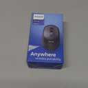 Philips Wireless Mouse, 2.4G&BT5.2/ 3.0 Ergonomic Computer Mouse with USB Receiver, 1600 DPI Optical and Silent Mice, 12 Months Battery Life, Portable Design for Mac OS, Android, Windows 7/ 8/ 10/ XP-Black