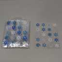 Whaline 330Pcs Winter Glitter Stickers 3 Colors Snowflake Decals Christmas Self Adhesive Stickers for DIY Crafts Home Party Greeting Cards Making Scrapbooking Decor, 10 Sheets (Blue Sliver)