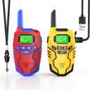 Inspireyes Walkie Talkies for Kids, Rechargeable Long Range 2 Way Radios, Outdoors Park Hiking Road Trip Toys for 3-12 Year Old Boys, Birthday Xmas Gift for Kids, 2 Pack