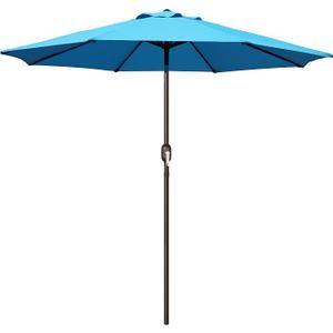 9' Outdoor Patio Umbrella, Outdoor Table Umbrella, Yard Umbrella, Market Umbrella with 8 Sturdy Ribs, Push Button Tilt and Crank