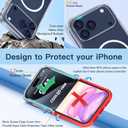 COOLQO for iPhone 17 Pro Case with Screen Protectors, Compatible with MagSafe, Military Grade Drop 17 FT Protection, Dual-Layer Classic Hybrid Magnetic Phone Case Cover Bumper, Clear (17Pro_6.3")