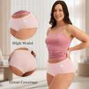 Women's Cotton Underwear High Waiste Full Coverage Ladies panties Breathable Briefs Underpants Regular & Plus Size,5X