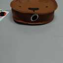 Cute Bear Leather Dog Poop Bag Dispenser Holder with Leash Clip | Adorable bear design, smooth leather exterior, water-resistant nylon lining, easy refill, hands-free clip