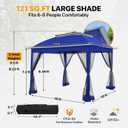 COOS BAY 11x11 Pop Up Gazebo with Mesh Netting, Instant Outdoor Canopy Tent, Water Resistant Shelter with UPF 50+ UV Protection, 121 Sq Ft Coverage, Royal Blue