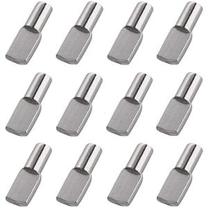 5mm Shelf Pegs Pins,60 Pieces Cabinet Furniture Spoon Shape Support Pegs for Shelves Nickel Plated