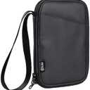 Family Passport Holder for 4 Black Multiple Passport Bag Passport Wallet for Travel Passport Cover for women Waterproof Wallet with Zipper Passport Case for Men