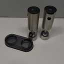 Salt and Pepper Grinder Set- Automatic Battery Pepper Mill Shakers Gifts for Men Dad, Adjustable Coarseness Upgraded Larger Capacity with Led Kitchen Essentials for New Home Housewarming (Stainless Steel)