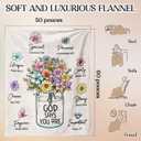 Christian Gifts for Women, Christian Blanket with Flowers, Birthday Gifts for Women, Baptism Religious Christmas Spiritual Gifts for Sister Daughter Girls Friend Mom, Soft Throw Blankets 50''x 60''
