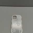 Jusy Compatible with iPhone 12/12 Pro Case with Wavy Edge, Cute White Cross Pattern Mirror Curly Phone Cases, Shockproof Hard PC & Soft TPU Bumper Protection Cover for Women Girls-Cross Pattern