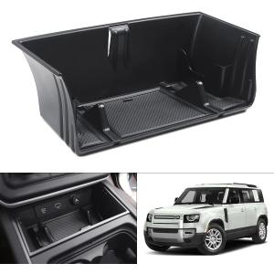 Karltys Center Console Organizer Tray for Land Rover Defender Accessories 90 110 130 2020-2025 2026, Durable ABS Middle Console Organizer Central Storage Box with Non-Slip Mat