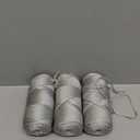 Makromecity, Polyester Macrame Cord 2mm x 375 Yards (1125 feet) 3 skeins of 2mm Polypropylene Light Grey Macrame Cord Crochet Macrame Bag Cord Crafts for Wall Hangings, Bags, Underplate, Rug