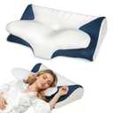 Cervical Pillow for Neck Pain Relief  Ergonomic Neck Pillow for Sleeping Contour Memory Foam Pillows for Neck Support, Orthopedic Bed Pillow for Side Back Stomach Sleepers