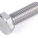 Lag Bolts 10pc M5 A2 304 Stainless Steel Metric Threaded DIN933 External Hex Hexagon Head Cap Screw Bolt Thread Tap Bolts (Color : 25mm, Size : M5)