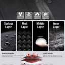 WULFUL Men's Winter Coats Waterproof Ski Jacket Warm Windproof Winter Windbreaker Jackets for Men with Hood (Black)