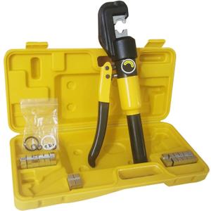 findmall 6 Ton Hydraulic Cable Lug Crimper, 12 AWG to 2/0 AWG Industrial Hydraulic Crimping Tool, Electrical Terminal Cable Wire Tool with 9 Dies (4, 6, 8, 10, 16, 25, 35, 50, 70)