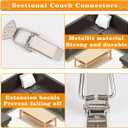 4 Pcs Sectional Couch Connectors, Metal Couch Connectors to Make Sectional Stay, Couch Clips for Sectionals Hold in Place, Furniture Connectors