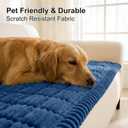 Smiry Couch Cover for Dogs Washable, Non Slip Fuzzy Pet Couch Covers for 3 Cushion Sofa Pet Friendly, Thick Soft Sofa Slipcovers Cushion Protector (Navy Blue, 27.6" x 70.9")