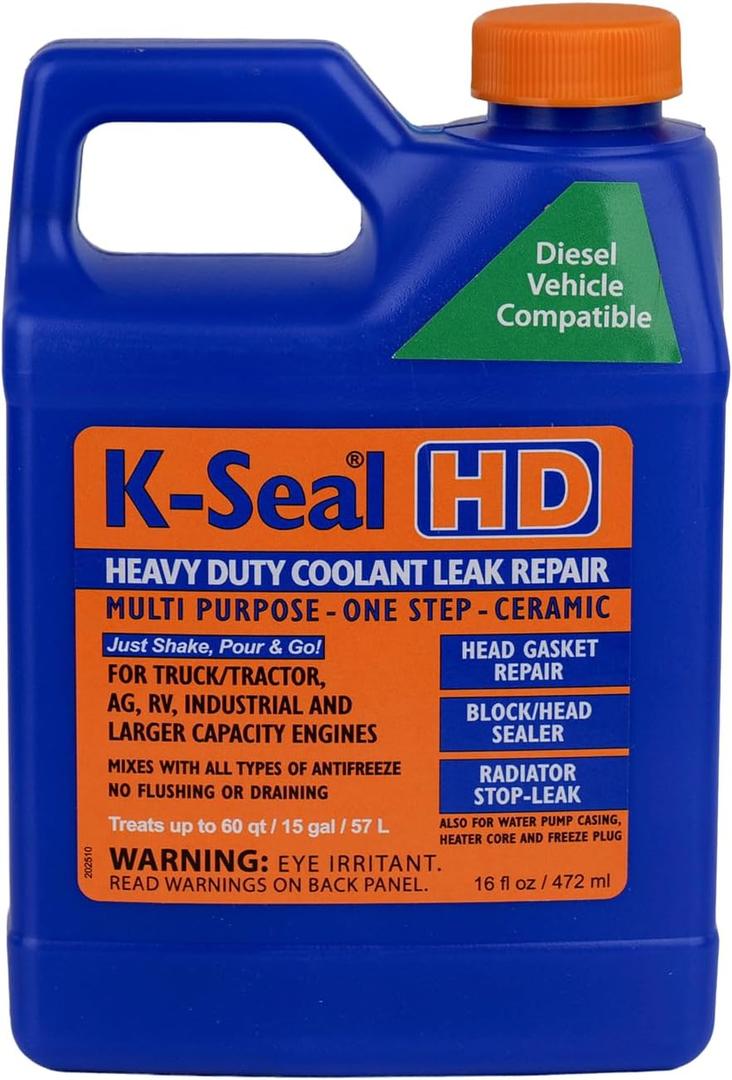 K-Seal ST5516 Heavy-Duty Multi-Purpose One Step Permanent Coolant Leak Repair, 16 oz, Pour and Go, Mixes with All Antifreeze, No Flushing Required