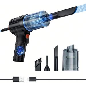 4.6K RPM Keyboard Vacuum Cleaner Mini - Portable Vacuum Cleaner Car Vacuum Dust Kit and Type C, Electric Air Dusters-Replace Compressed Air Cans for PC, Computer Keyboard, Car Duster Cleaning