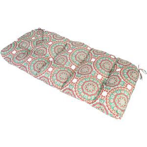 Outdoor Bench Cushion 48 inch, Patio Outdoor Bench Cushion Outdoor, Patio Furniture Chair Cushion Bench Pad, Porch Swing Cushion with Ties, 48 * 18 * 3inch, Vintage Court Flower