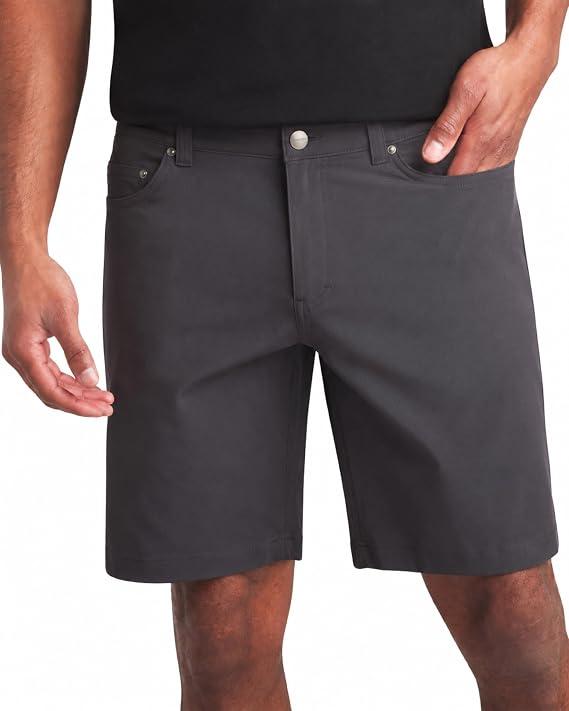 Spyder Mens Flat Front Shorts - Stretch Woven Performance UPF30+ Protection Casual Chinos Mens Shorts for Golf, Size 32, Gunmetal