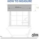 Home Queen Waffle Curtain Valances Window Treatment for Kitchen Bathroom Window, Water Repellent Straight Window Valance, Set of 2, 60 X 16 Inch, White