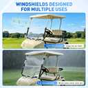 Upgrade Golf Cart Windshield for Yamaha 1995-2013 G14 G16 G19 Gas & Electric Models, Foldable Windshield Replacement with Golf Cart Windshield Clip Accessories -PC UV Resistant (Tinted/Clear)