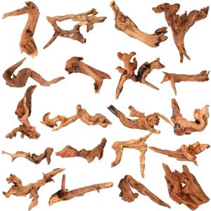 Suzile 20 Pcs Small Natural Coral Driftwood for Aquarium 4-7 Inches Driftwood Assorted Shapes Reptile Terrarium Decor Drift Wooden Branch for Fish Tank Aquarium Decoration