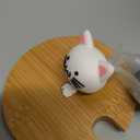 Feify Cute Cat Cup Ceramic Coffee Mug with Kawaii Cat Wooden Lid, Lovely Stainless Steel Spoon, Anime Kitty Thicken Wooden Coaster, Christmas Birthday Cute Thing Japanese Mug 16oz (Purple)