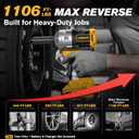 20V Cordless Impact Wrench for DeWalt Battery, 1500Nm (1106 Ft-Lbs) 1/2" Brushless Impact Gun, 3-Speed High Torque Power Tool for Tire Removal, Rusted Bolts, Heavy Equipment(No Battery)